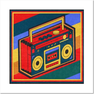 Retro Boombox Posters and Art